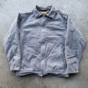 Early 2000s Old Navy Smoked Grey Detroit Fleece Lined Bomber Jacket Workwear
